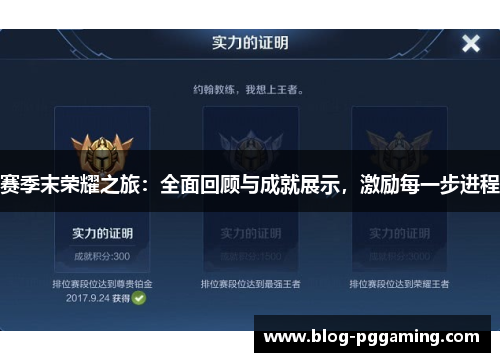 赛季末荣耀之旅:全面回顾与成就展示,激励每一步进程 赛季末荣耀之旅:全面回顾与成就展示,激励每一步进程
