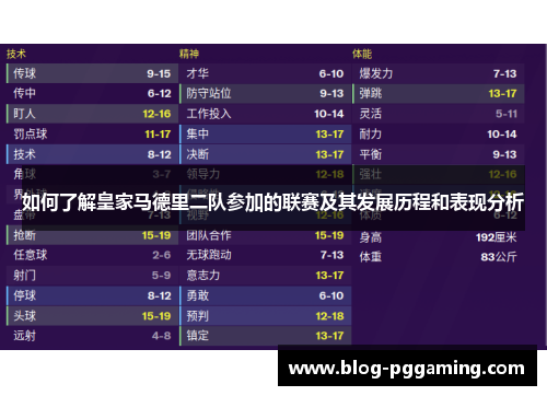 如何了解皇家马德里二队参加的联赛及其发展历程和表现分析