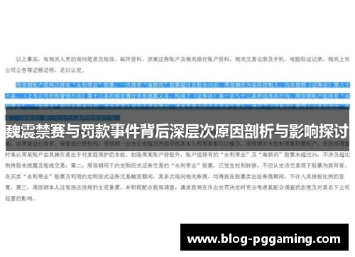 魏震禁赛与罚款事件背后深层次原因剖析与影响探讨